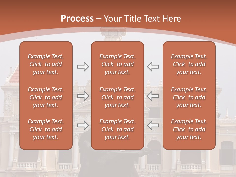 People's Committee Building In Ho Chi Minh City, Vietnam With Ho Chi Minh Statue In Front PowerPoint Template