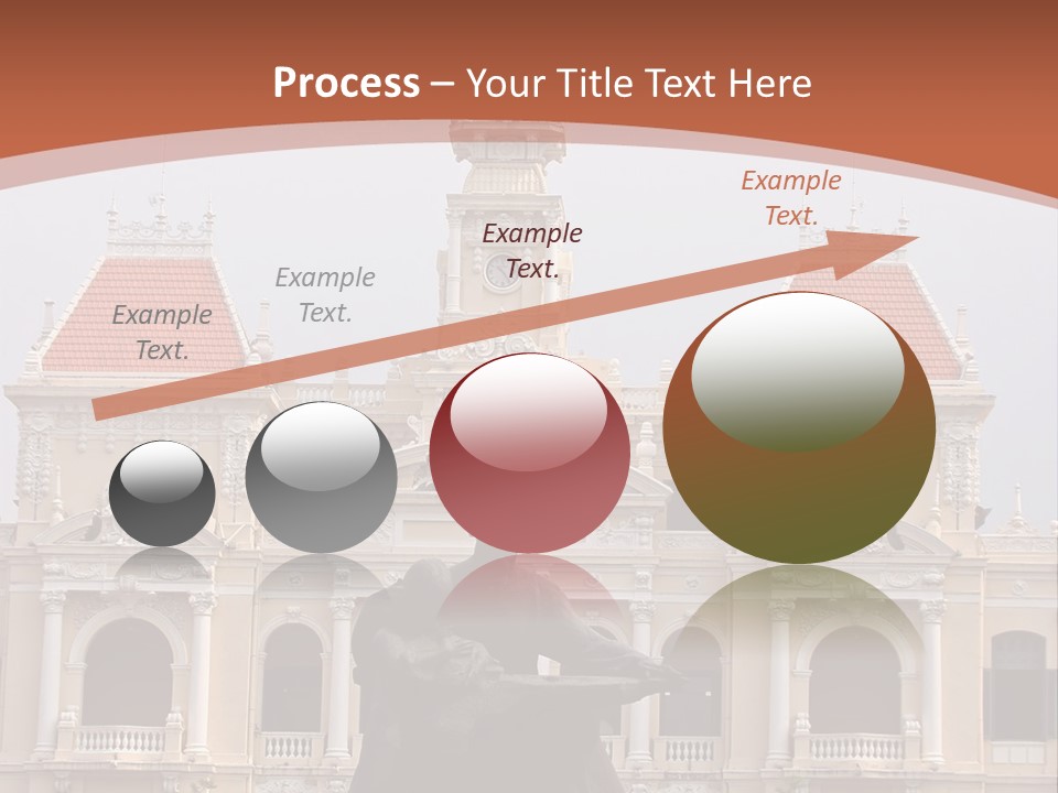 People's Committee Building In Ho Chi Minh City, Vietnam With Ho Chi Minh Statue In Front PowerPoint Template