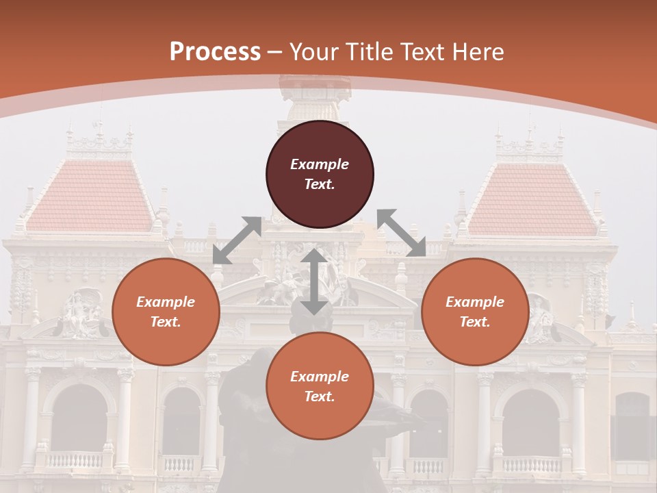 People's Committee Building In Ho Chi Minh City, Vietnam With Ho Chi Minh Statue In Front PowerPoint Template