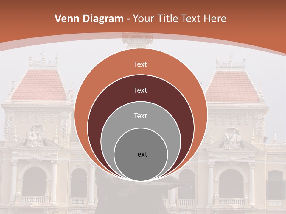 People's Committee Building In Ho Chi Minh City, Vietnam With Ho Chi Minh Statue In Front PowerPoint Template