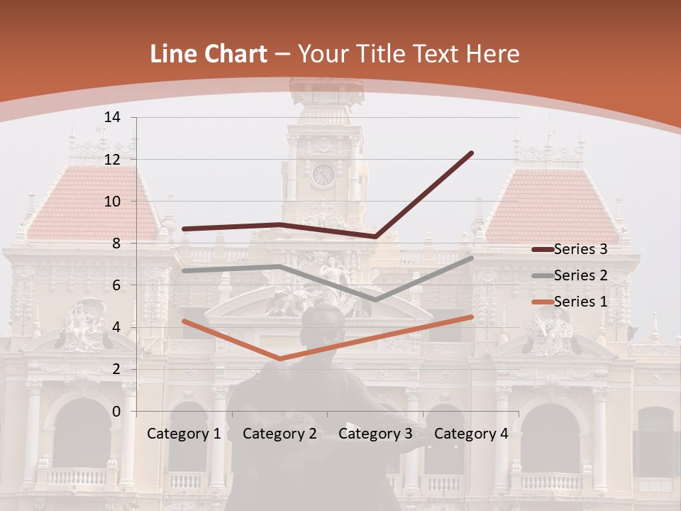 People's Committee Building In Ho Chi Minh City, Vietnam With Ho Chi Minh Statue In Front PowerPoint Template