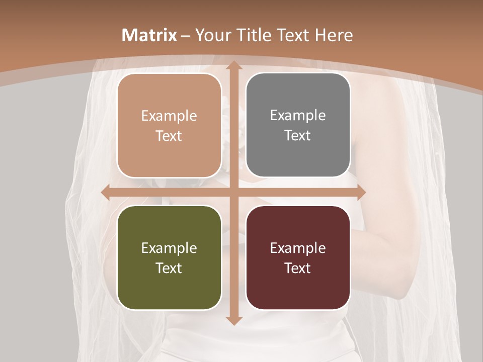 Studio Shot Of Frowning Young Bride In Wedding Dress And Veil PowerPoint Template