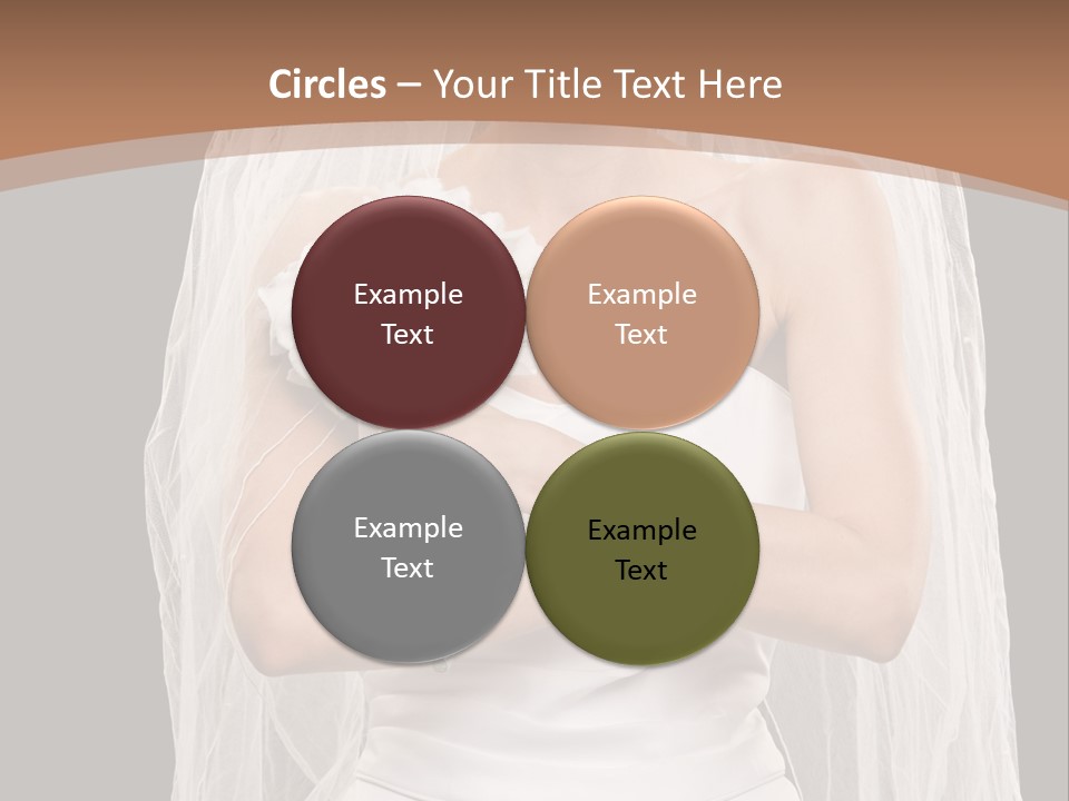 Studio Shot Of Frowning Young Bride In Wedding Dress And Veil PowerPoint Template