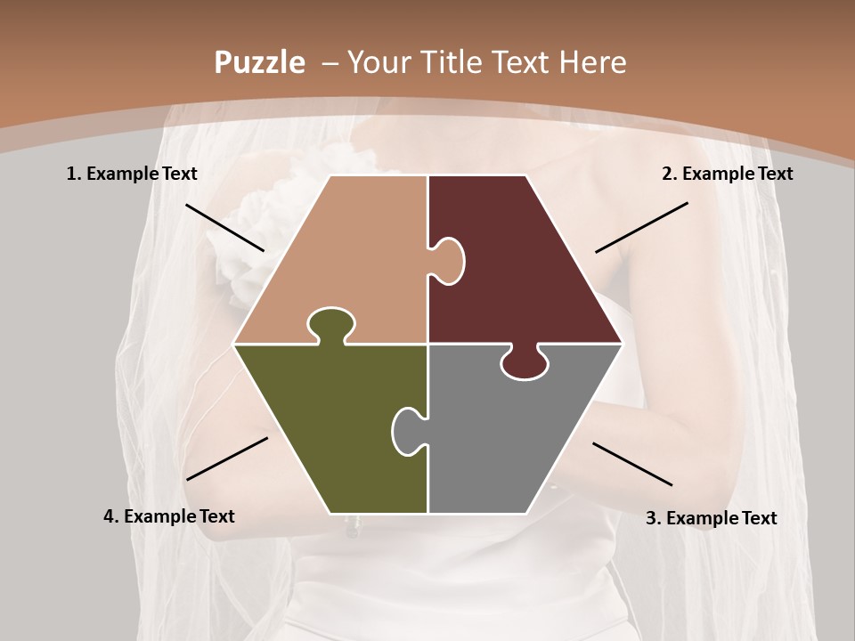 Studio Shot Of Frowning Young Bride In Wedding Dress And Veil PowerPoint Template