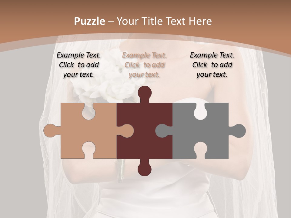 Studio Shot Of Frowning Young Bride In Wedding Dress And Veil PowerPoint Template