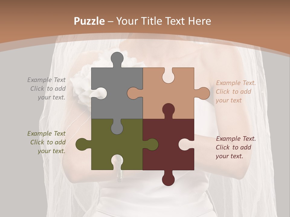 Studio Shot Of Frowning Young Bride In Wedding Dress And Veil PowerPoint Template