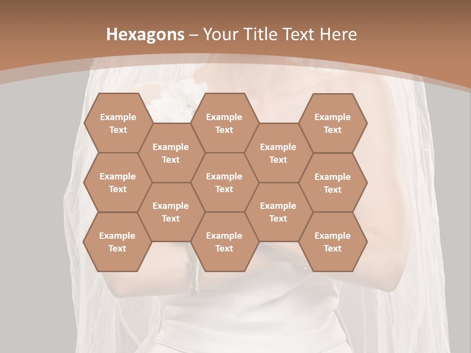 Studio Shot Of Frowning Young Bride In Wedding Dress And Veil PowerPoint Template