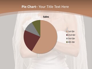 Studio Shot Of Frowning Young Bride In Wedding Dress And Veil PowerPoint Template