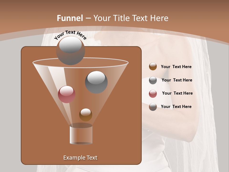 Studio Shot Of Frowning Young Bride In Wedding Dress And Veil PowerPoint Template