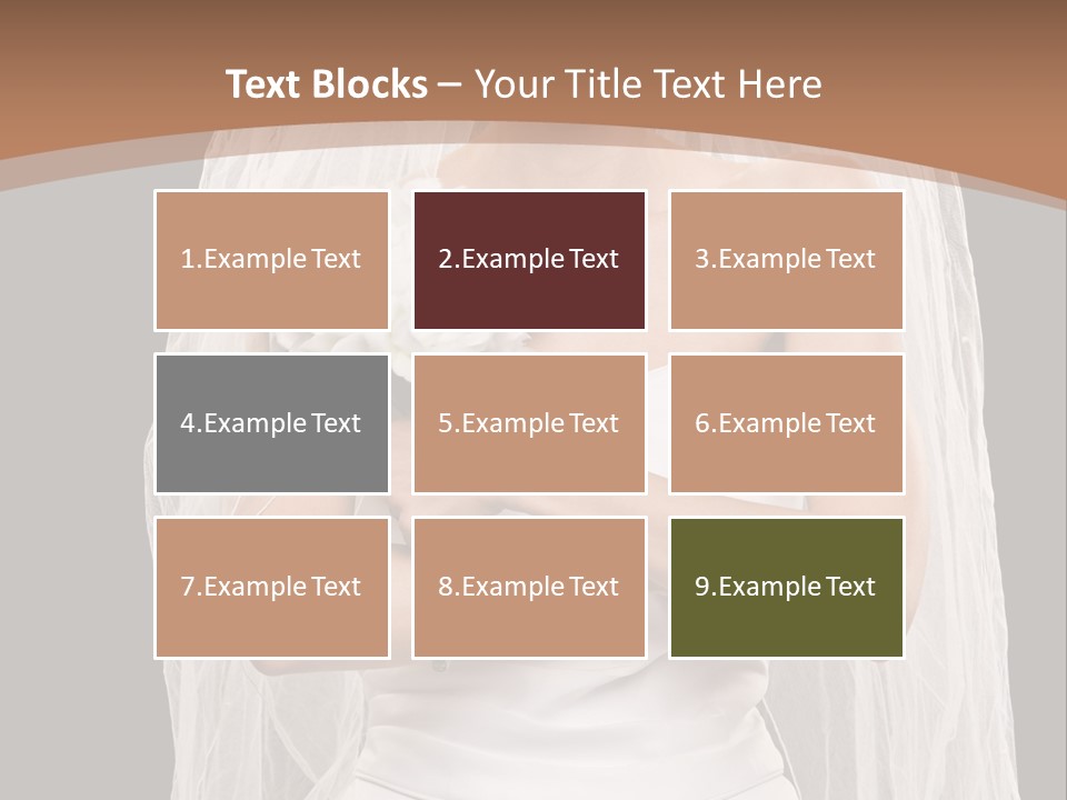 Studio Shot Of Frowning Young Bride In Wedding Dress And Veil PowerPoint Template