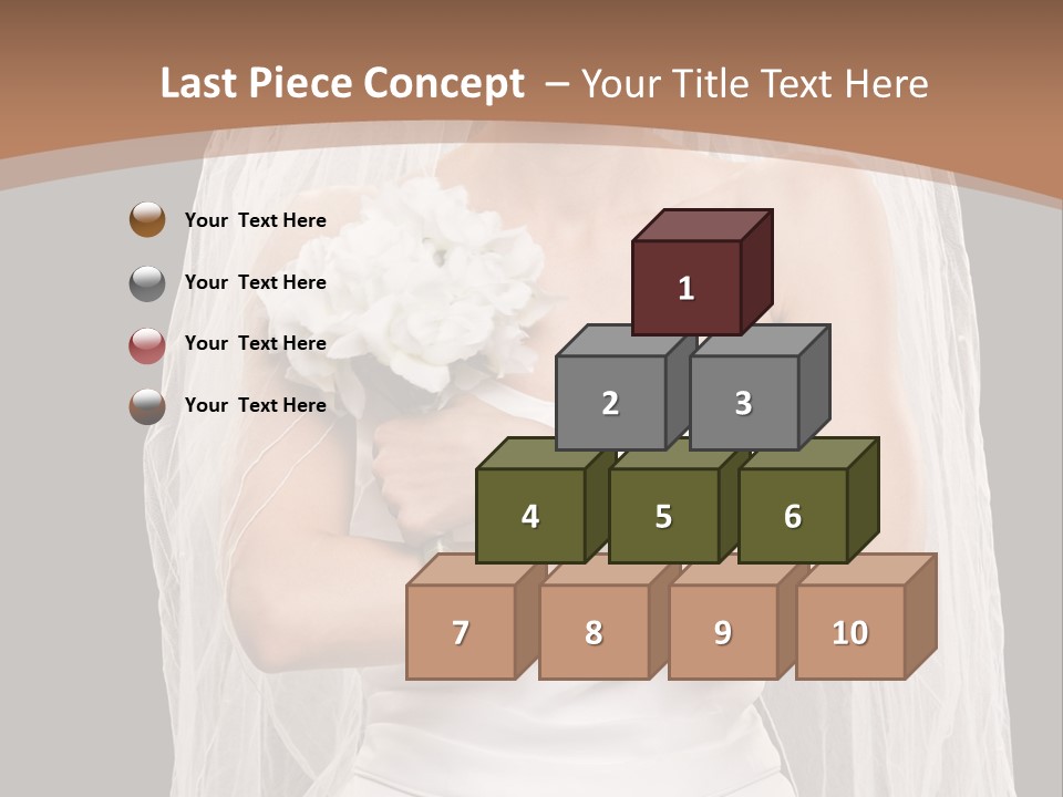 Studio Shot Of Frowning Young Bride In Wedding Dress And Veil PowerPoint Template