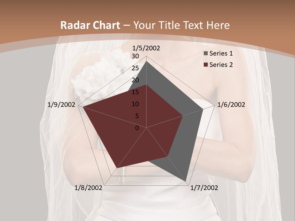 Studio Shot Of Frowning Young Bride In Wedding Dress And Veil PowerPoint Template