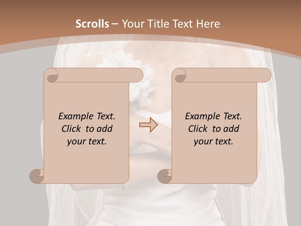 Studio Shot Of Frowning Young Bride In Wedding Dress And Veil PowerPoint Template