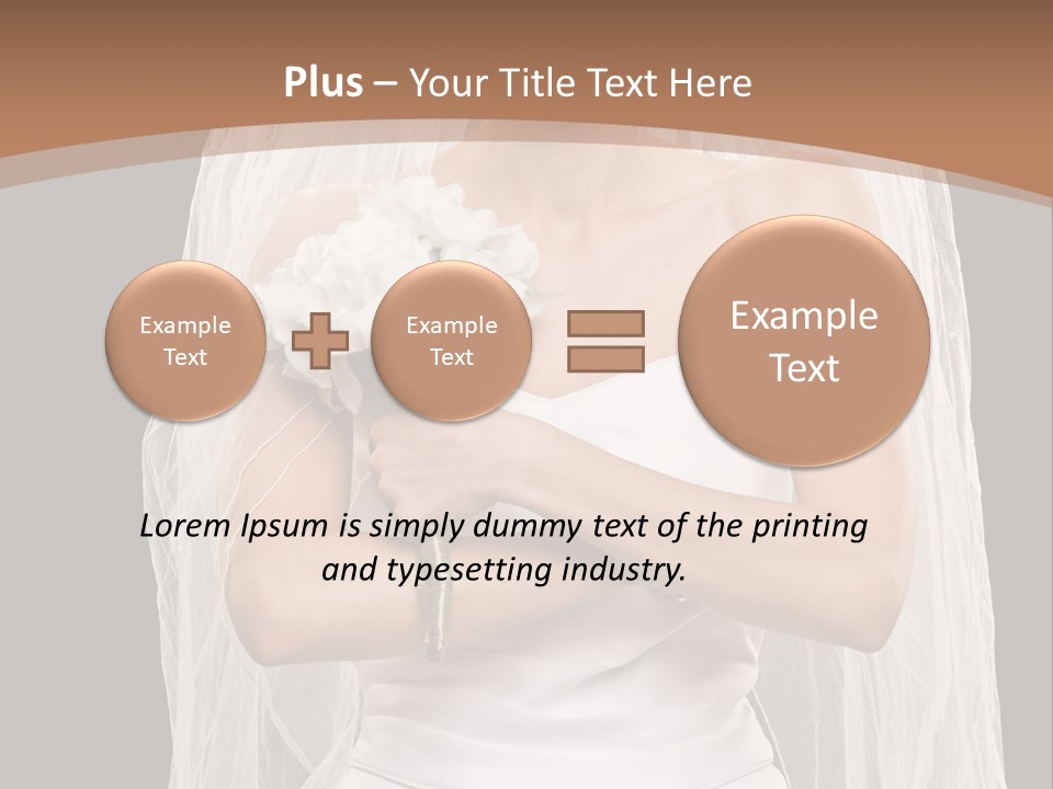 Studio Shot Of Frowning Young Bride In Wedding Dress And Veil PowerPoint Template