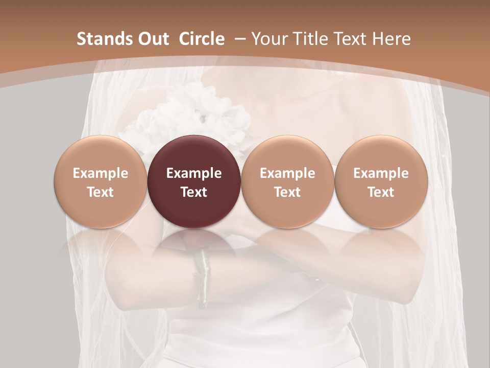 Studio Shot Of Frowning Young Bride In Wedding Dress And Veil PowerPoint Template