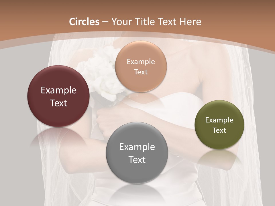 Studio Shot Of Frowning Young Bride In Wedding Dress And Veil PowerPoint Template