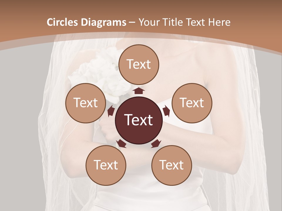 Studio Shot Of Frowning Young Bride In Wedding Dress And Veil PowerPoint Template