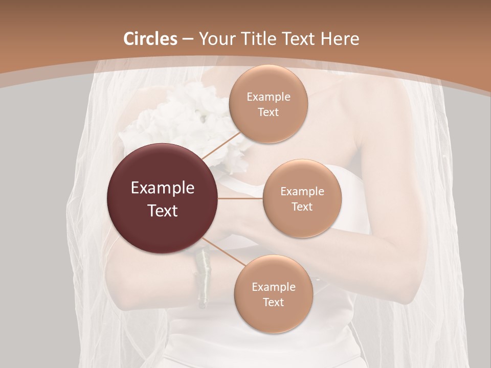 Studio Shot Of Frowning Young Bride In Wedding Dress And Veil PowerPoint Template