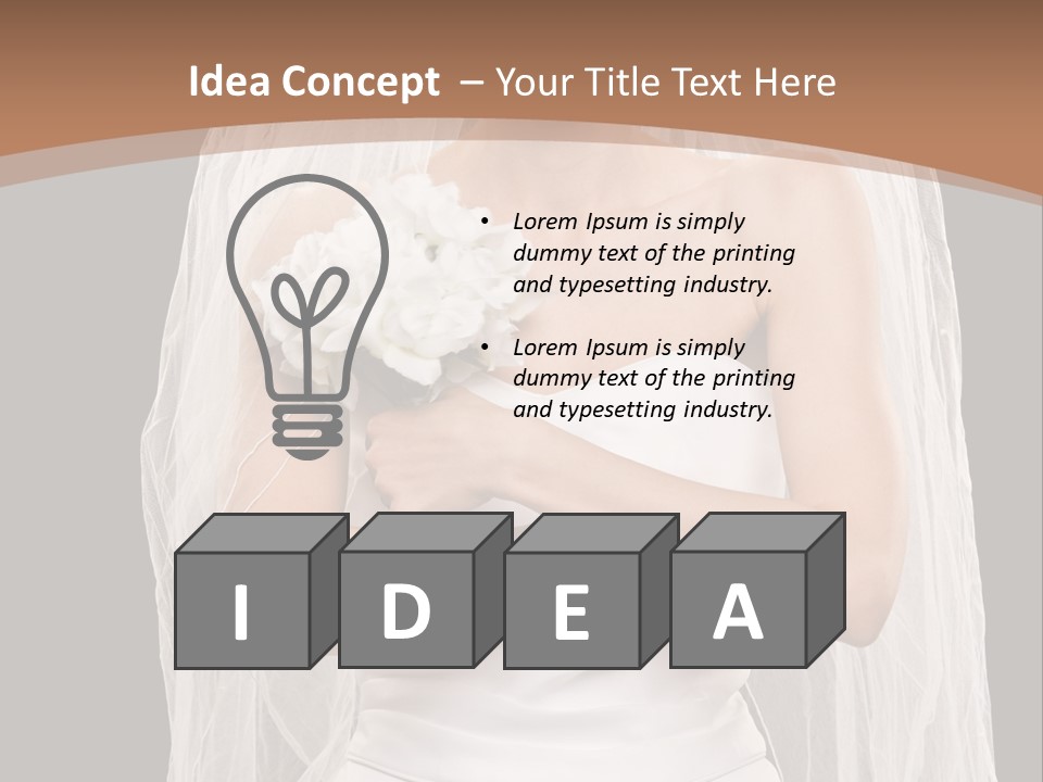 Studio Shot Of Frowning Young Bride In Wedding Dress And Veil PowerPoint Template