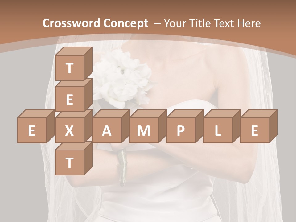 Studio Shot Of Frowning Young Bride In Wedding Dress And Veil PowerPoint Template