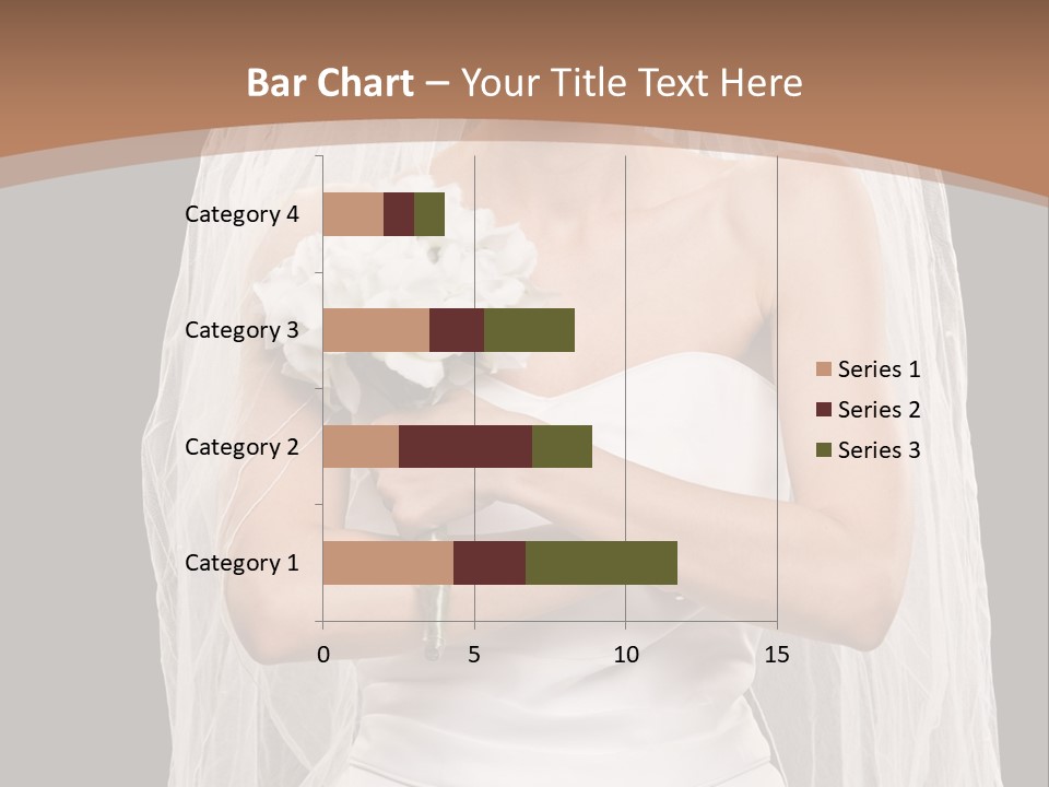 Studio Shot Of Frowning Young Bride In Wedding Dress And Veil PowerPoint Template