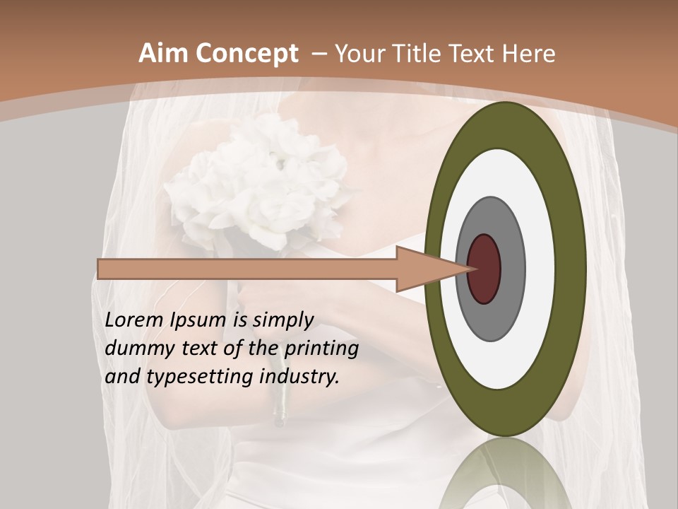 Studio Shot Of Frowning Young Bride In Wedding Dress And Veil PowerPoint Template