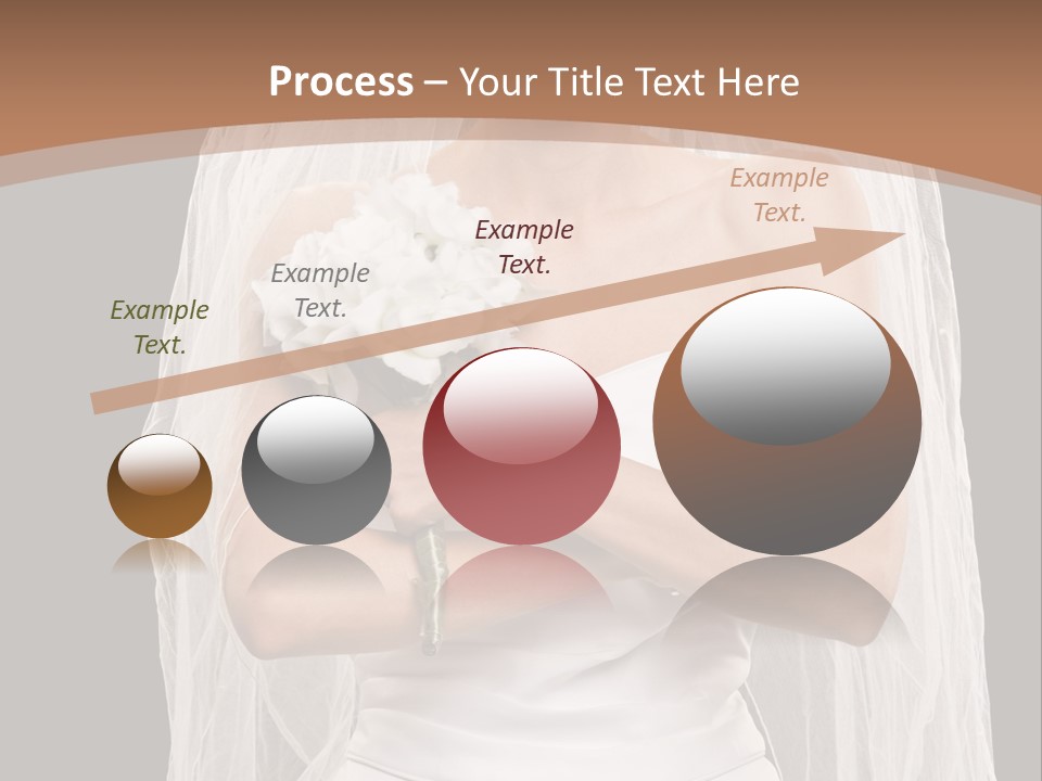 Studio Shot Of Frowning Young Bride In Wedding Dress And Veil PowerPoint Template