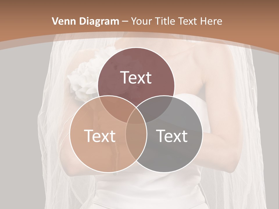 Studio Shot Of Frowning Young Bride In Wedding Dress And Veil PowerPoint Template