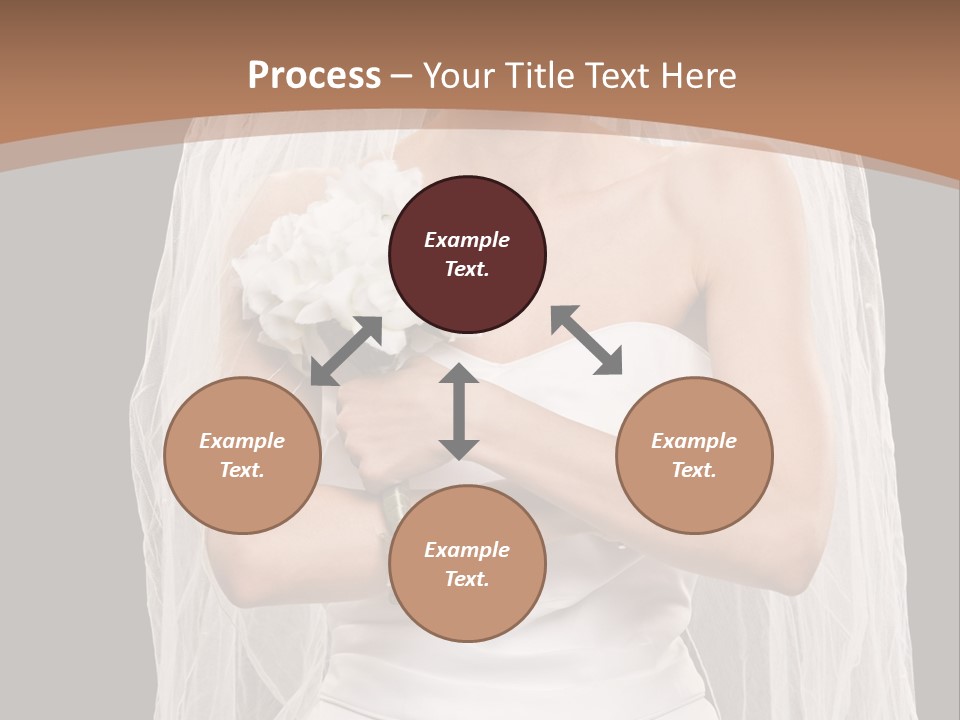 Studio Shot Of Frowning Young Bride In Wedding Dress And Veil PowerPoint Template