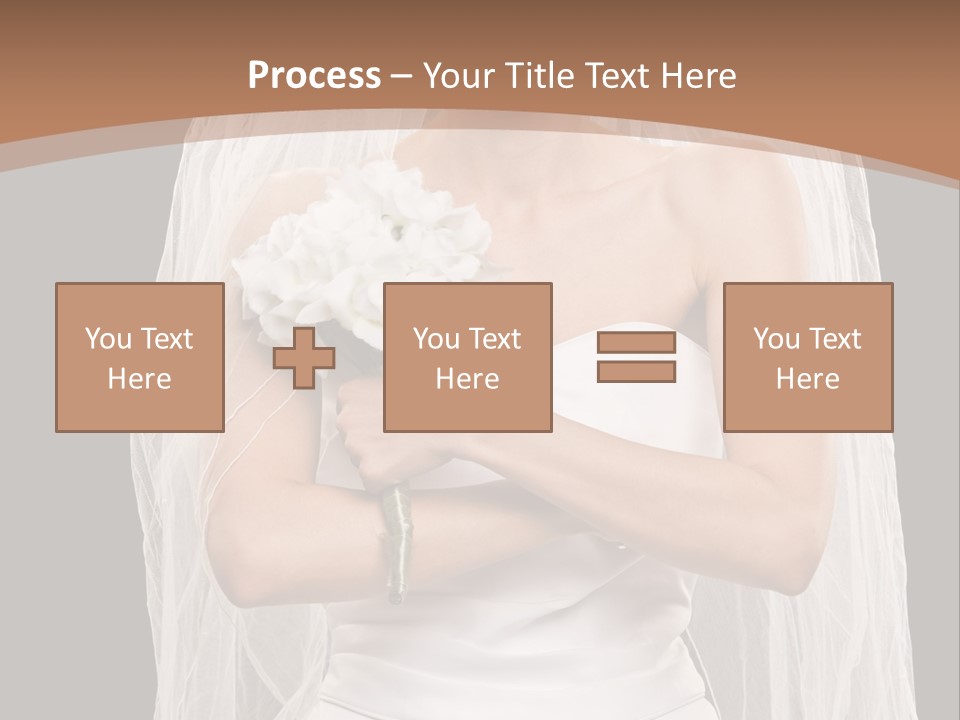 Studio Shot Of Frowning Young Bride In Wedding Dress And Veil PowerPoint Template