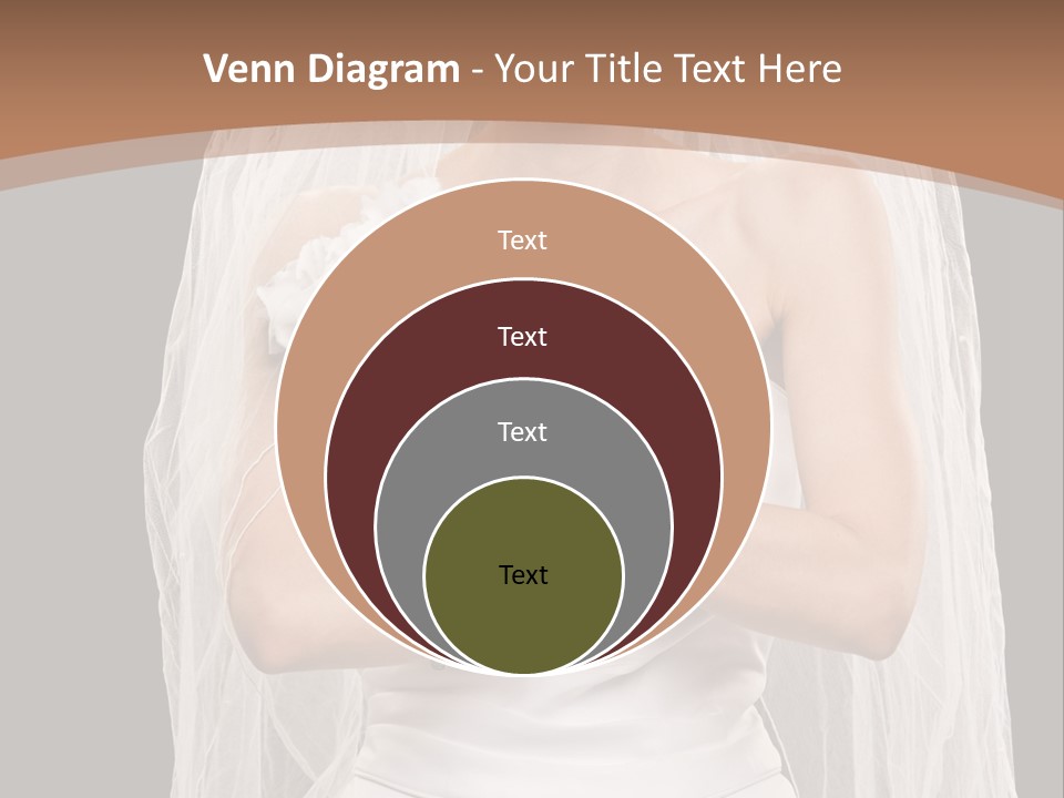 Studio Shot Of Frowning Young Bride In Wedding Dress And Veil PowerPoint Template