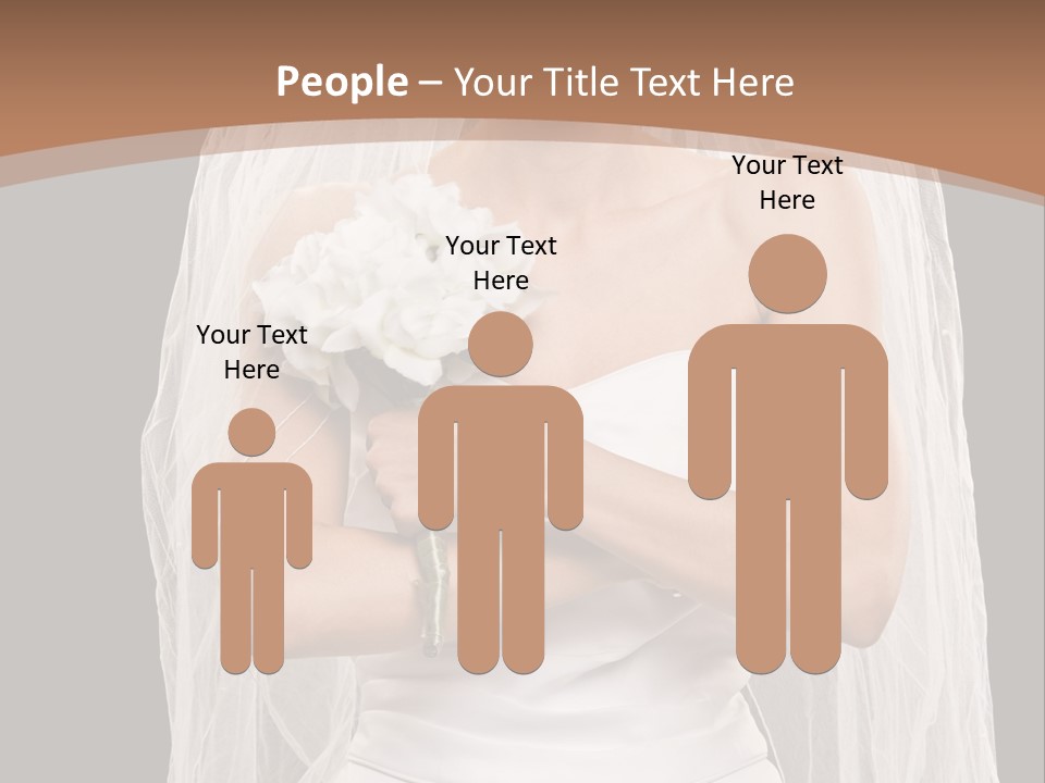 Studio Shot Of Frowning Young Bride In Wedding Dress And Veil PowerPoint Template