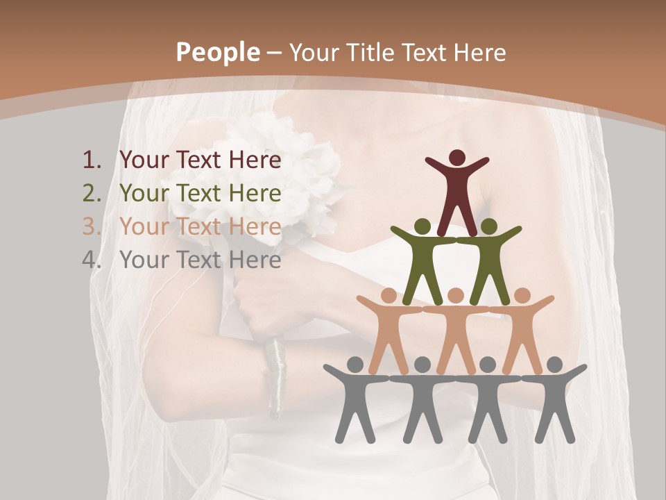Studio Shot Of Frowning Young Bride In Wedding Dress And Veil PowerPoint Template