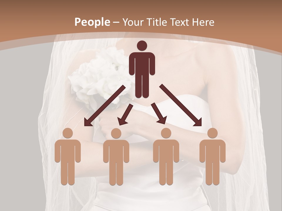 Studio Shot Of Frowning Young Bride In Wedding Dress And Veil PowerPoint Template