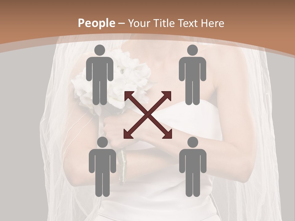 Studio Shot Of Frowning Young Bride In Wedding Dress And Veil PowerPoint Template