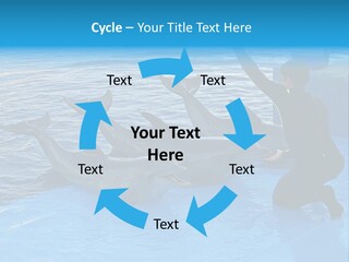 Dolphin Trainer Feeding Dolphins PowerPoint Template