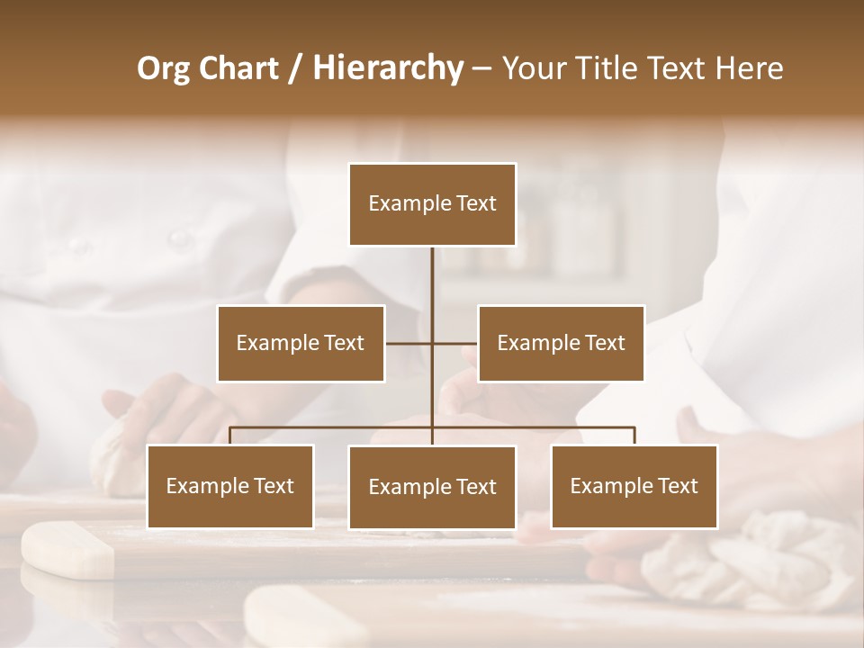 Chef Co-Workers In Toques And Chef?S Whites Kneading Dough In Commercial Kitchen PowerPoint Template