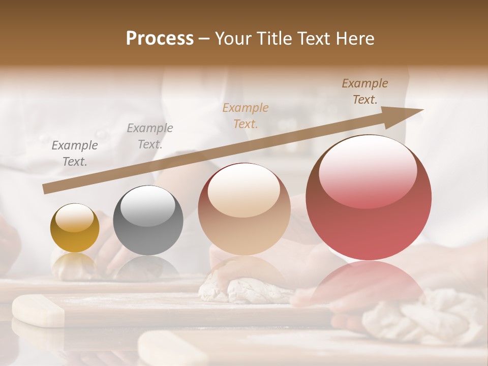 Chef Co-Workers In Toques And Chef?S Whites Kneading Dough In Commercial Kitchen PowerPoint Template