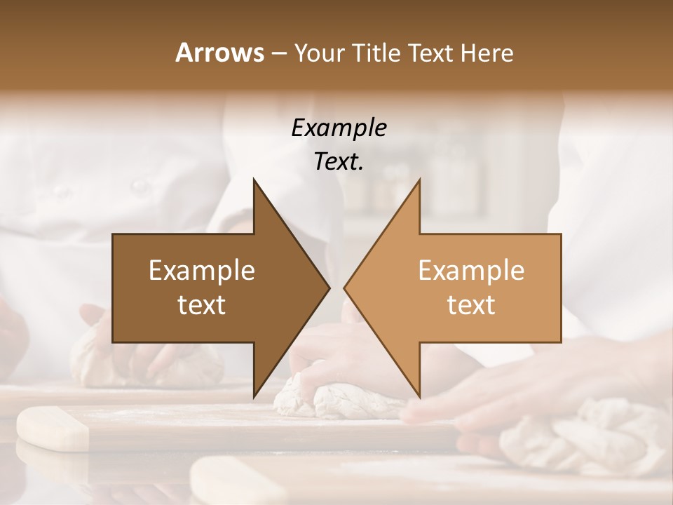 Chef Co-Workers In Toques And Chef?S Whites Kneading Dough In Commercial Kitchen PowerPoint Template