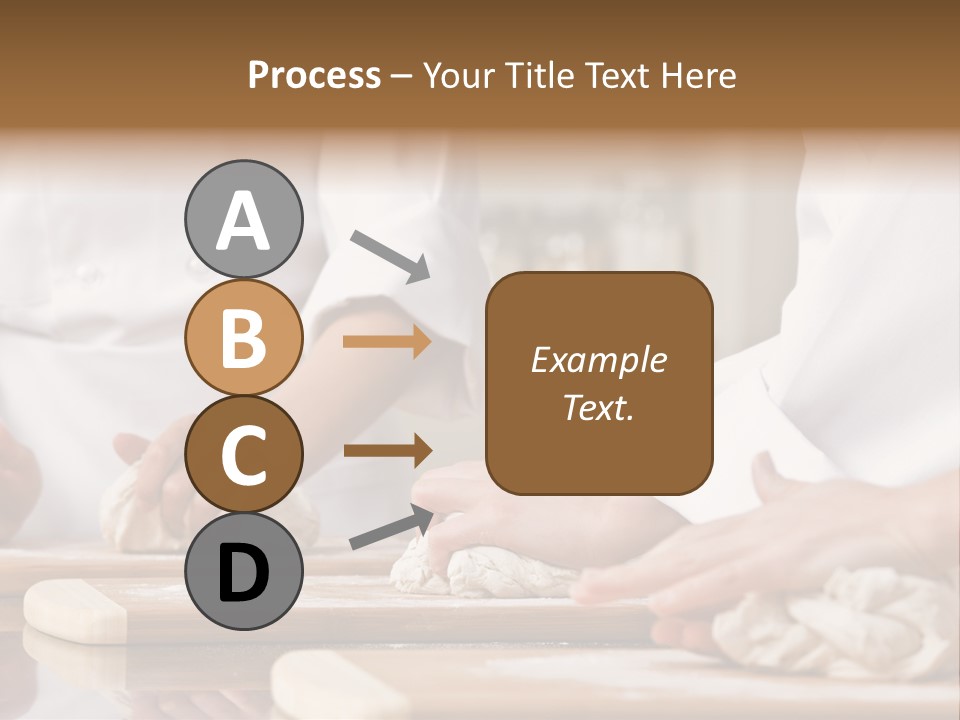 Chef Co-Workers In Toques And Chef?S Whites Kneading Dough In Commercial Kitchen PowerPoint Template