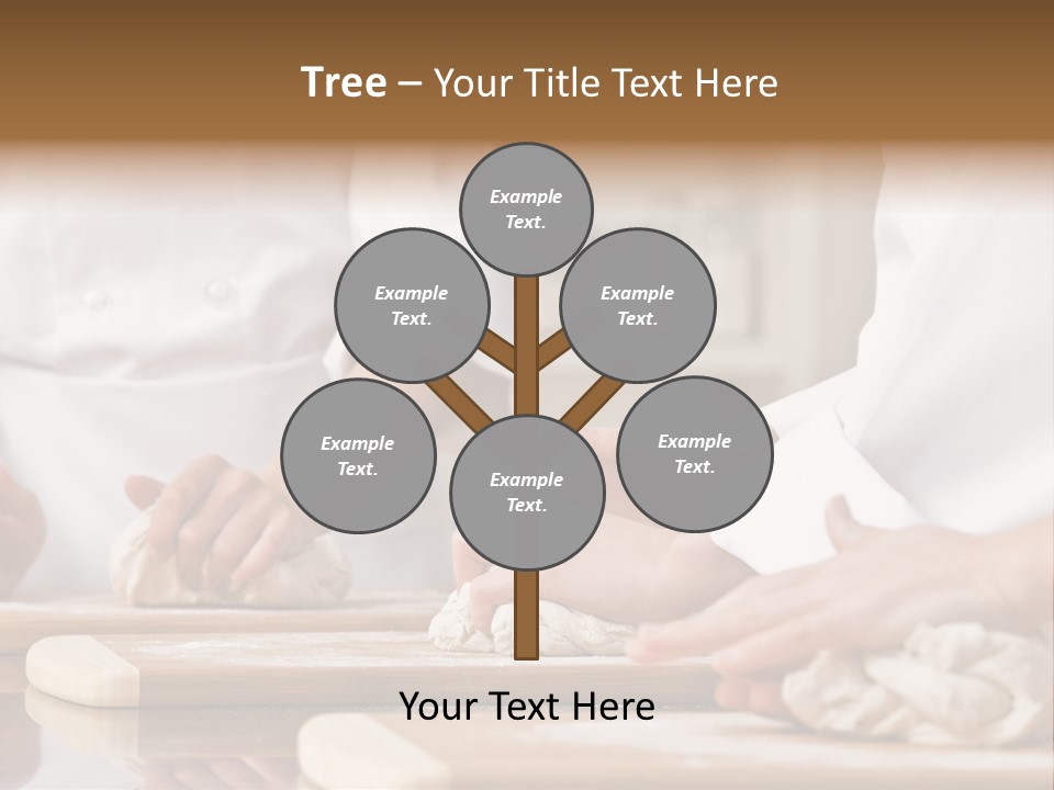 Chef Co-Workers In Toques And Chef?S Whites Kneading Dough In Commercial Kitchen PowerPoint Template