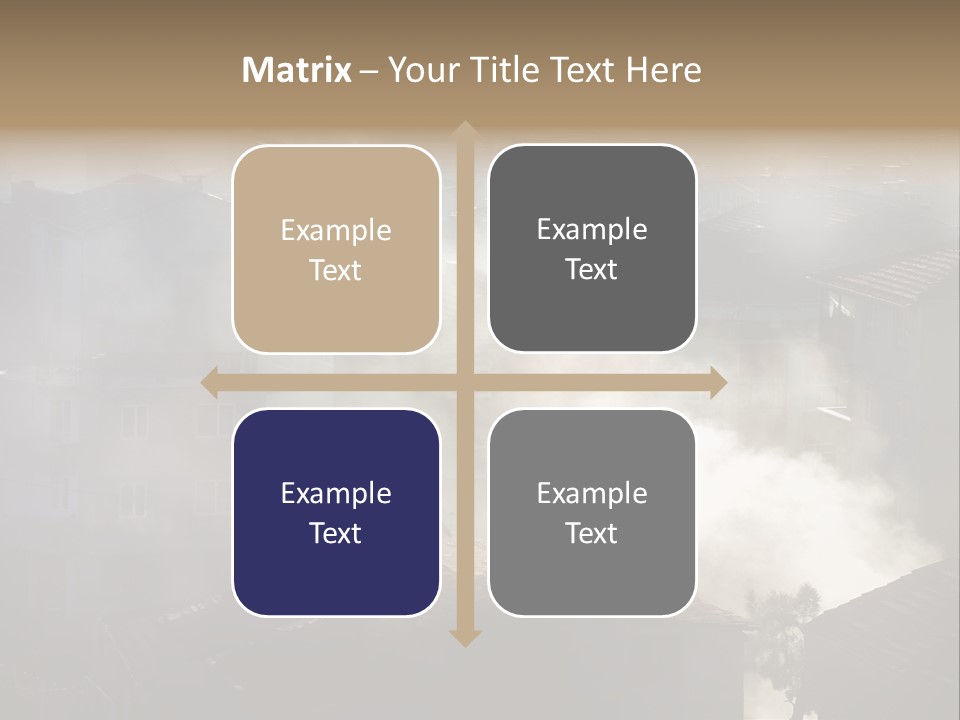 Air Pollution Image Of Houses And Smoke In Winter PowerPoint Template