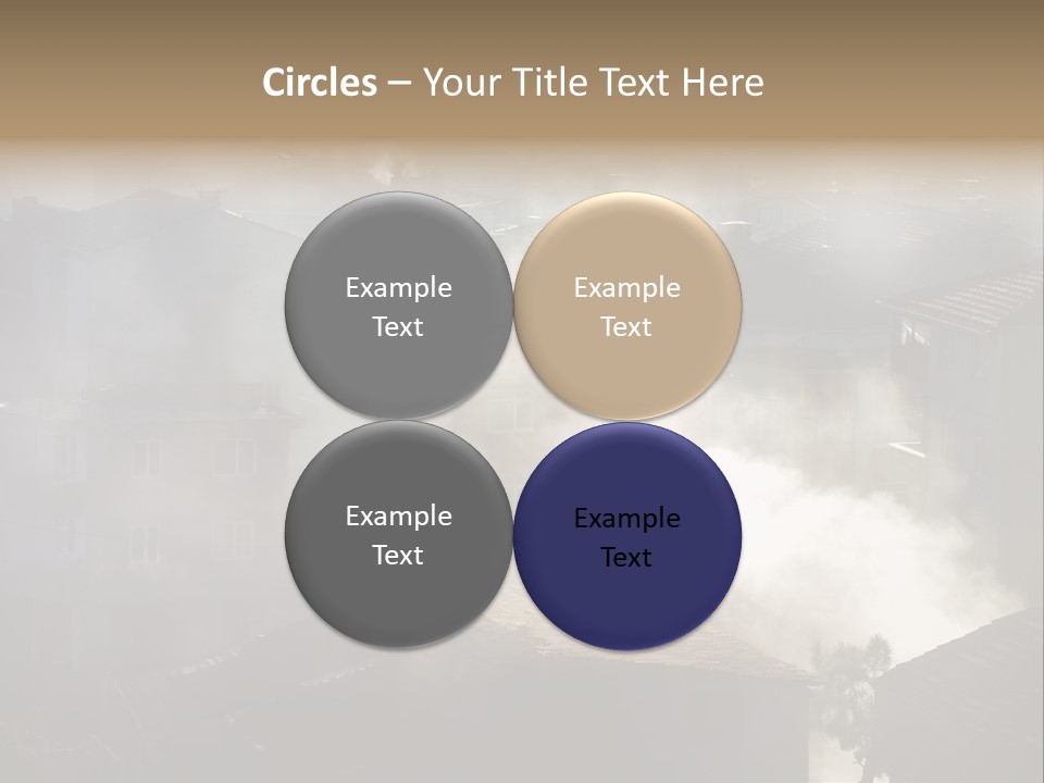 Air Pollution Image Of Houses And Smoke In Winter PowerPoint Template