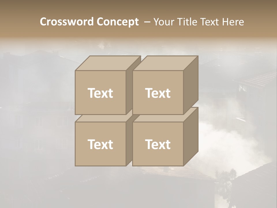 Air Pollution Image Of Houses And Smoke In Winter PowerPoint Template