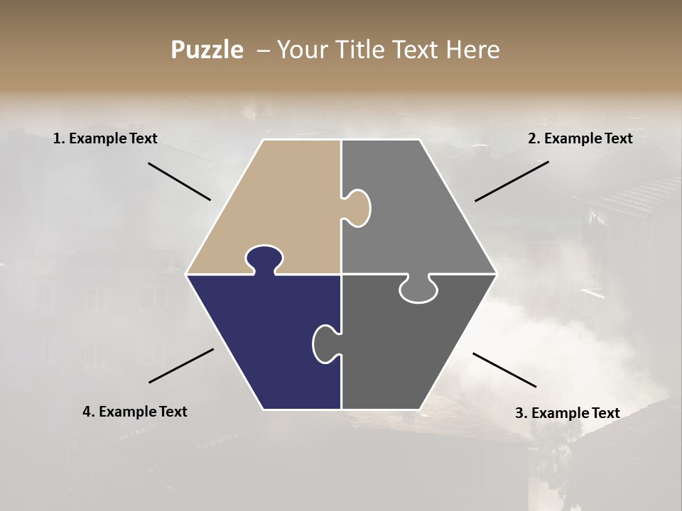Air Pollution Image Of Houses And Smoke In Winter PowerPoint Template