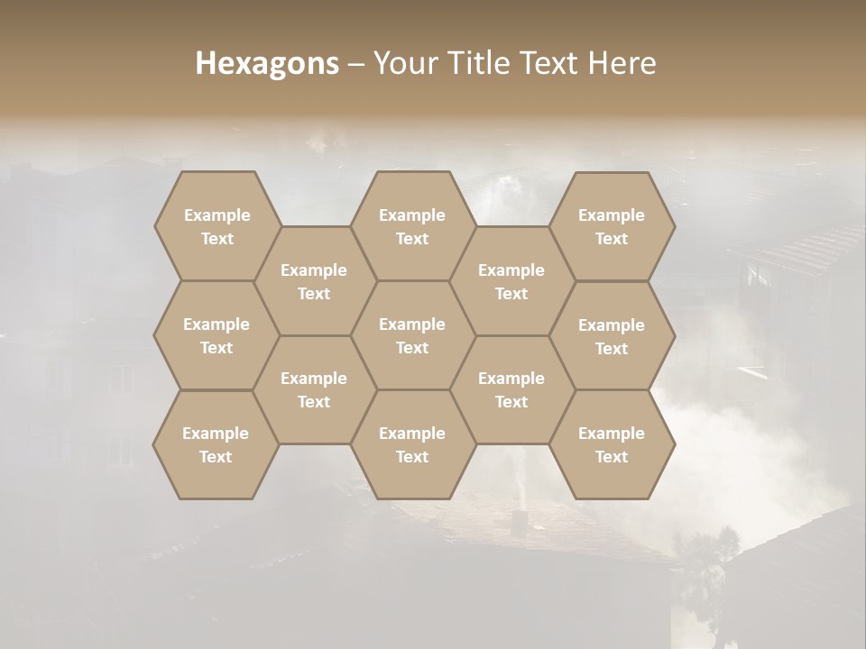 Air Pollution Image Of Houses And Smoke In Winter PowerPoint Template