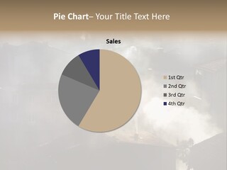 Air Pollution Image Of Houses And Smoke In Winter PowerPoint Template