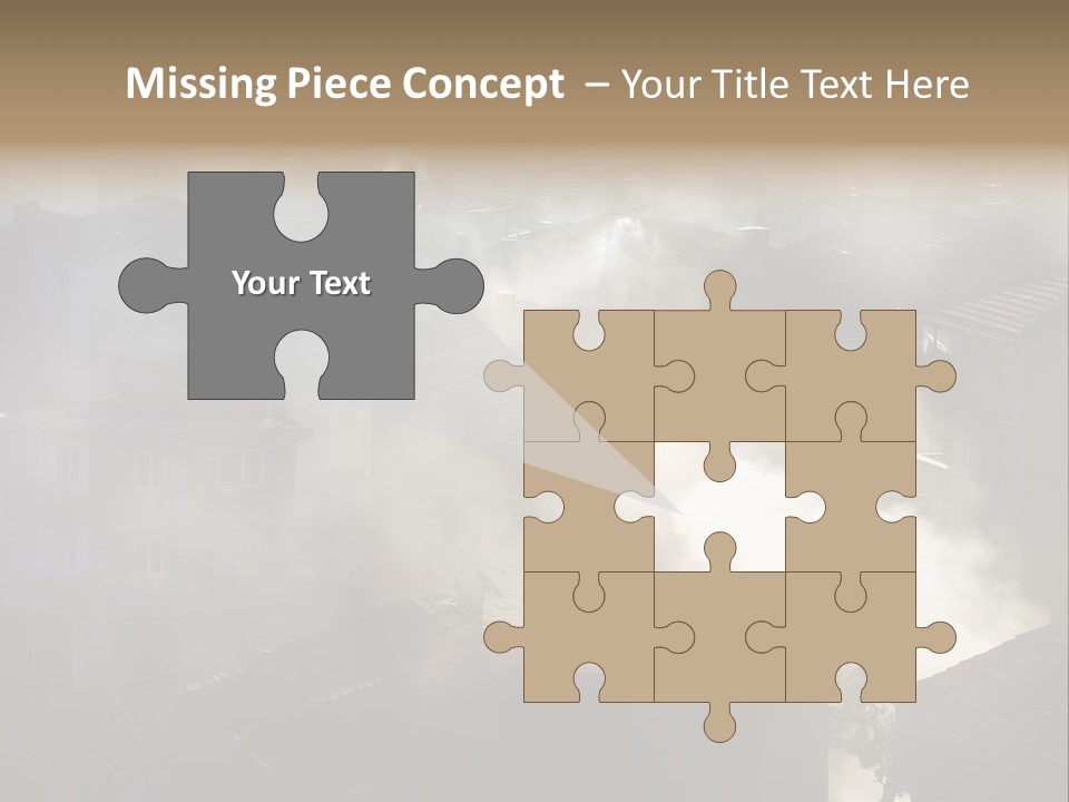 Air Pollution Image Of Houses And Smoke In Winter PowerPoint Template