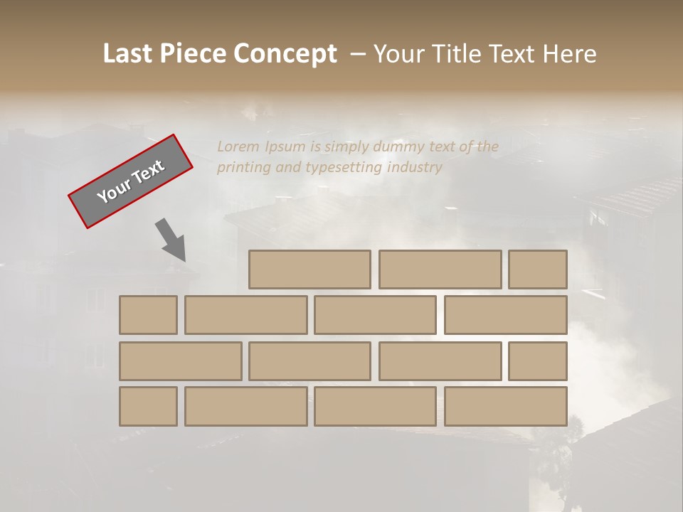 Air Pollution Image Of Houses And Smoke In Winter PowerPoint Template