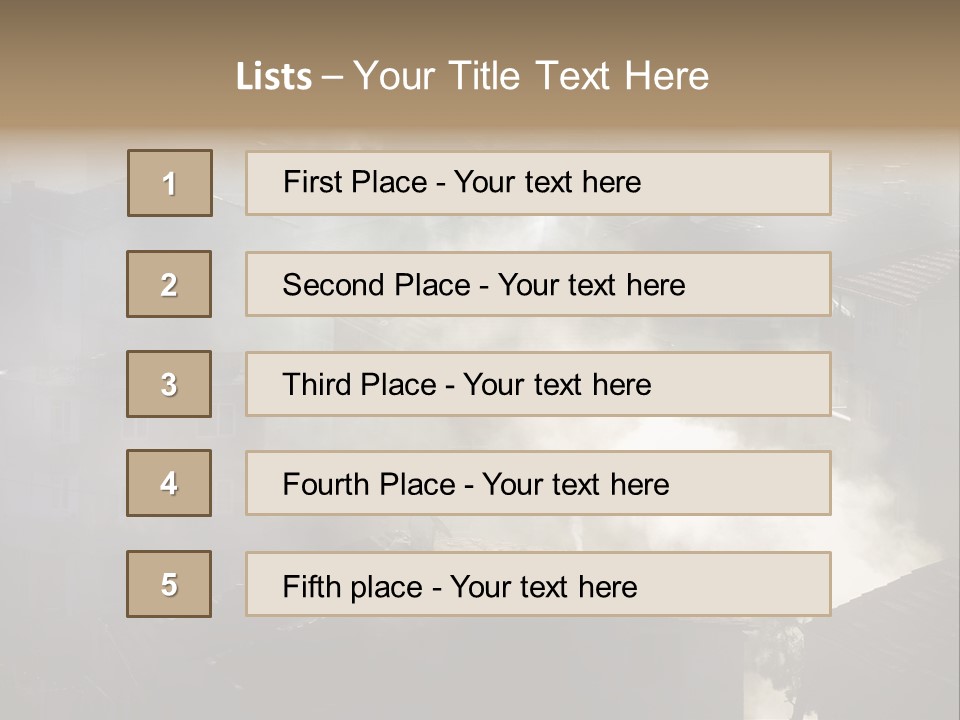 Air Pollution Image Of Houses And Smoke In Winter PowerPoint Template
